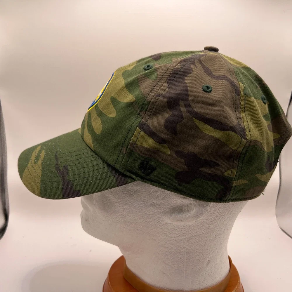 Golden State Warriors 47 Brand Camo Adjustable Hat NBA Baseball Cap Camouflage